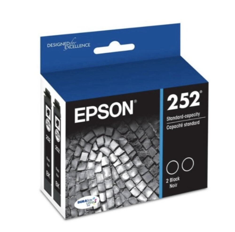 Lot Of 2 Epson 252 Black Ink Cartridge (T252120-D2)